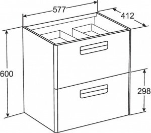 Тумба под раковину Roca Gap 60 подвесная, белый (Z.RU93.0.273.4) в Сочи и Адлере Тумба под раковину Roca Gap 60 подвесная, белый (Z.RU93.0.273.4) в Сочи и Адлере