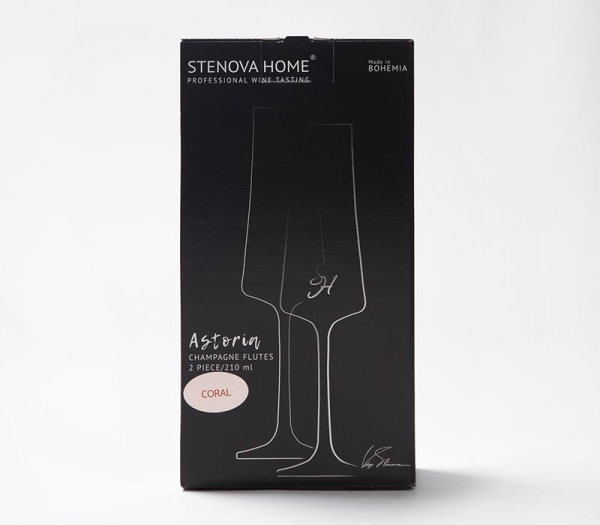 Набор бокалов для шампанского Astoria Coral, МАТЕРИАЛ: Хрустальное стекло, ОБЪЕМ: 210 мл, В НАБОРЕ: 2 шт в Сочи и Адлере