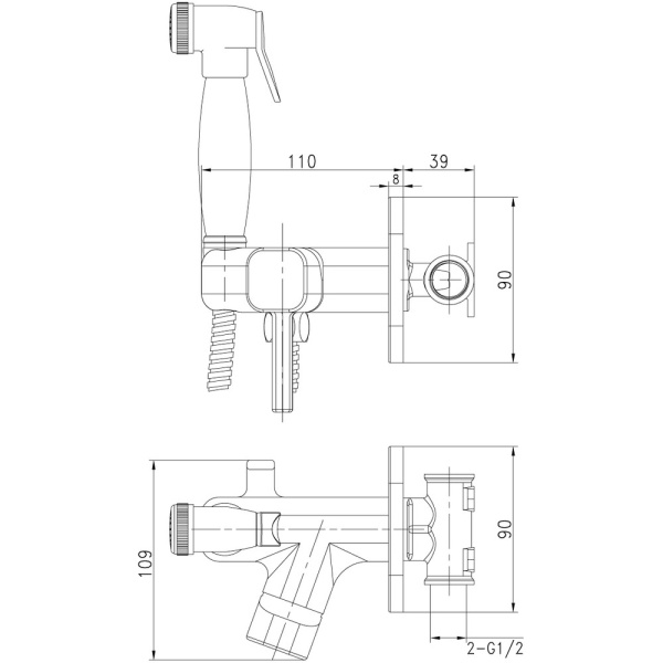Гигиенический душ Lemark Solo LM7165B со смесителем в Сочи и Адлере Гигиенический душ Lemark Solo LM7165B со смесителем в Сочи и Адлере
