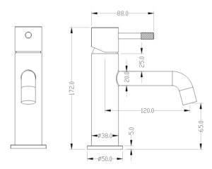 Смеситель для умывальника, Uno. Хром в Сочи и Адлере Смеситель для умывальника, Uno. Хром в Сочи и Адлере