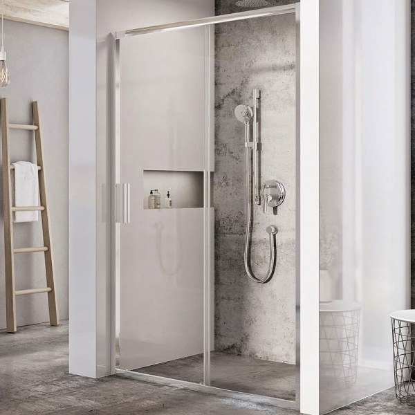 Душевая дверь Blix Slim BLSDP2-100 блестящий + транспарент Душевая дверь Blix Slim BLSDP2-100 блестящий + транспарент