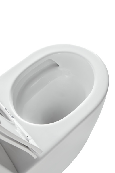 Унитаз-компакт Kerald THIRA (Тира) безободковый, Торнадо 595*360*710 мм,с сиденьем микролифт дюропласт в Сочи и Адлере