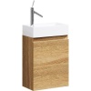 ЛЕОН-МP Тумба подвесная, дуб сонома, с раковиной ЮМАН 40 (Ш40хВ60хГ22)