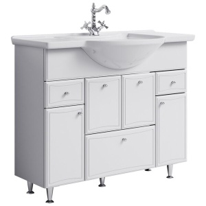 БАРСЕЛОНА-ЛЮКС 85 Тумба на ножках, два ящика, две двери, корзина, с раковиной СТИЛЬ 85 (Ш88хВ88хГ51) БАРСЕЛОНА-ЛЮКС 85 Тумба на ножках, два ящика, две двери, корзина, с раковиной СТИЛЬ 85 (Ш88хВ88хГ51)