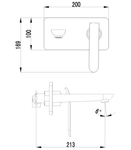 Смеситель для умывальника встраиваемый MELANGE в Сочи и Адлере