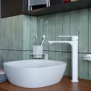 Смеситель для настольного умывальника, белый матовый, Slide, IDDIS, SLIWT01i01 в Сочи и Адлере Смеситель для настольного умывальника, белый матовый, Slide, IDDIS, SLIWT01i01 в Сочи и Адлере