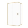 Душевое ограждениe 90*90*195 матовое золото,6мм
