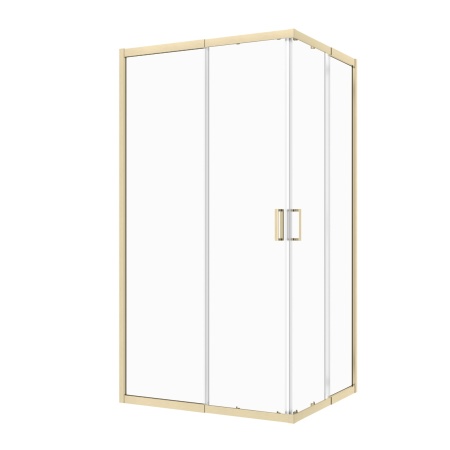 Душевое ограждениe 90*90*195 матовое золото,6мм