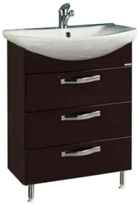 АРИЯ 65 Н тумба 3 ящ на ножках коричневыйглянец Смайл 65 в Сочи и Адлере АРИЯ 65 Н тумба 3 ящ на ножках коричневыйглянец Смайл 65 в Сочи и Адлере