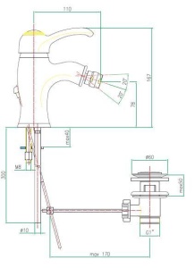 Fiore JAFAR Смеситель для биде GOLD в Сочи и Адлере Fiore JAFAR Смеситель для биде GOLD в Сочи и Адлере