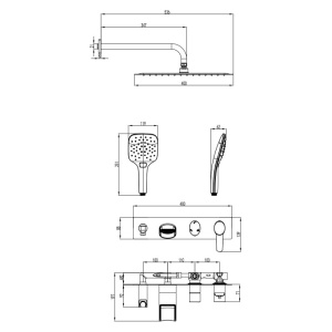 Смеситель Lemark Atlantiss LM3225C для ванны и душа встраиваемый в Сочи и Адлере Смеситель Lemark Atlantiss LM3225C для ванны и душа встраиваемый в Сочи и Адлере