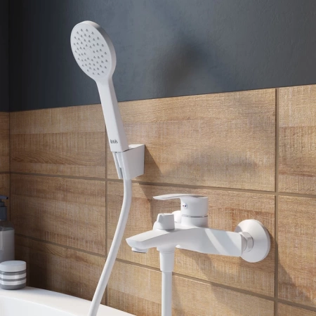 Смеситель для ванны, белый матовый, Ray, IDDIS, RAYWT02i02 в Сочи и Адлере