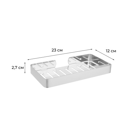 "HOTEL" Полка прямоугольная одноэтажная хром FX-31003R в Сочи и Адлере