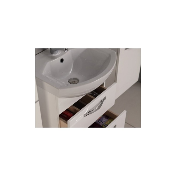 АРИЯ 50 М тумба белая 2 ящ (раковина Смайл 50) подвес в Сочи и Адлере АРИЯ 50 М тумба белая 2 ящ (раковина Смайл 50) подвес в Сочи и Адлере