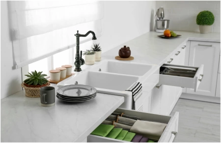 Смеситель Lemark Jasmine LM6645ORB для кухни с высоким поворотным изливом, черная бронза в Сочи и Адлере