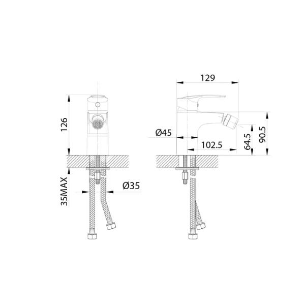 Смеситель для биде, RAYSB00i04 в Сочи и Адлере Смеситель для биде, RAYSB00i04 в Сочи и Адлере