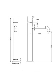 Смеситель для умывальника высокий, Uno. Matt Gold в Сочи и Адлере Смеситель для умывальника высокий, Uno. Matt Gold в Сочи и Адлере