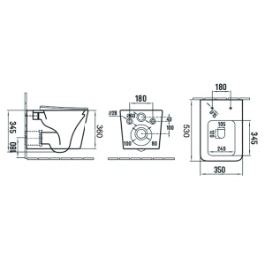 Унитаз подвесной Azario NOVA 530х350х360 безободковый с ультра тонким сиденьем микролифт, белый в Сочи и Адлере