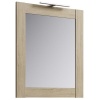 БРИГ 70 Зеркало со светильником дуб седой (Ш70хВ80хГ2)