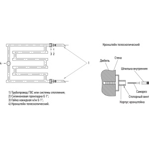 High-Tech полотенцесушитель model "L"  в Сочи и Адлере High-Tech полотенцесушитель model "L"  в Сочи и Адлере