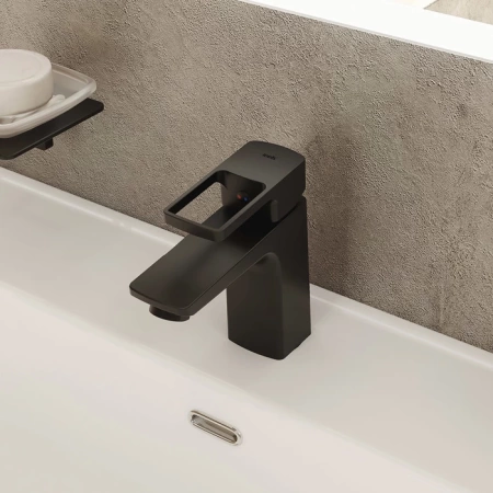 Смеситель для умывальника, черный матовый, Bild, IDDIS, BILBL00i01 в Сочи и Адлере