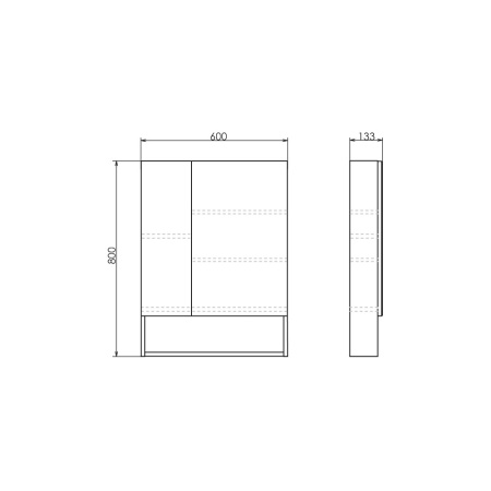 COMFORTY Зеркало-шкаф "Никосия-60" дуб белый в Сочи и Адлере