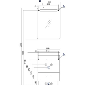 АМЕРИНА 60М тумба 3 ящика на ножках белый Тигода 60 в Сочи и Адлере АМЕРИНА 60М тумба 3 ящика на ножках белый Тигода 60 в Сочи и Адлере