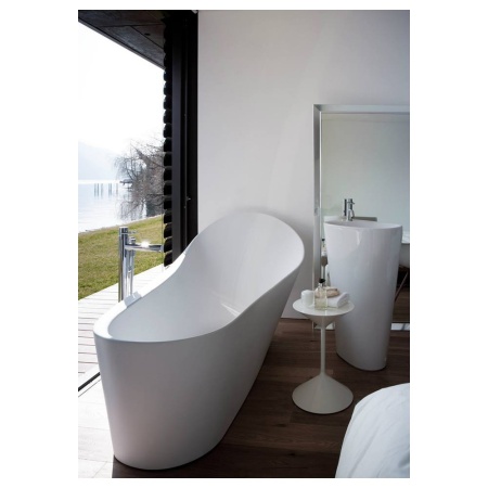 PALOMBA Свободностоящая раковина 52,5*43,5 см с отв. для смесителя, с креплением к стене в Сочи и Адлере