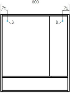 Флай 80 Зеркало-шкаф белый, дуб крафт в Сочи и Адлере Флай 80 Зеркало-шкаф белый, дуб крафт в Сочи и Адлере