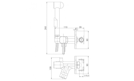 Смеситель Lemark Solo LM7165C с гигиеническим душем, встраиваемый, хром в Сочи и Адлере Смеситель Lemark Solo LM7165C с гигиеническим душем, встраиваемый, хром в Сочи и Адлере
