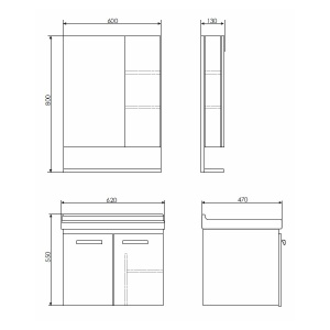COMFORTY Тумба-умывальник "Рига-60" дуб сонома с раковиной COMFORTY 9335-60 в Сочи и Адлере COMFORTY Тумба-умывальник "Рига-60" дуб сонома с раковиной COMFORTY 9335-60 в Сочи и Адлере