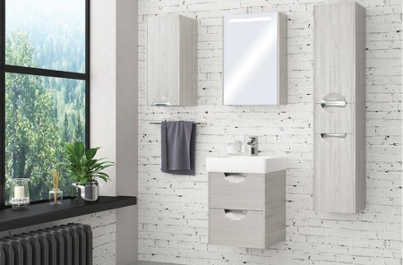 Сильва 50 Зеркало-Шкаф (Дуб Полярный) в Сочи и Адлере