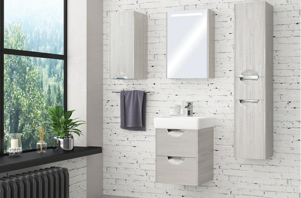 Сильва 50 Зеркало-Шкаф (Дуб Полярный) в Сочи и Адлере Сильва 50 Зеркало-Шкаф (Дуб Полярный) в Сочи и Адлере