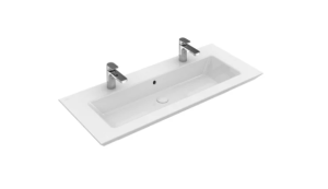 LEGATO Раковина двойная 120*50см. п/2см.на 1отв. белая  LEGATO Раковина двойная 120*50см. п/2см.на 1отв. белая