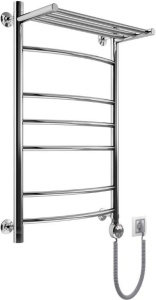 Полотенцесушитель электрический Вид 5 Лесенка с полкой 80*50 правое подключение Полотенцесушитель электрический Вид 5 Лесенка с полкой 80*50 правое подключение