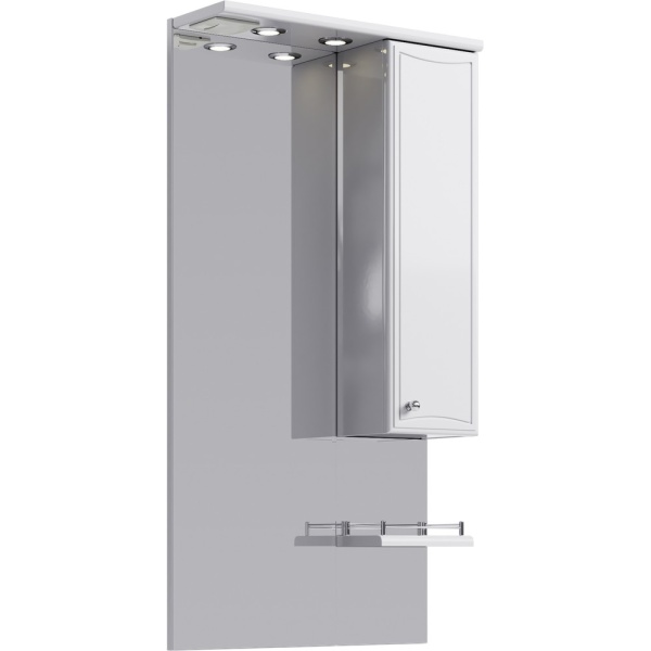 БАРСЕЛОНА 55 Зеркало с полочкой,шкафчиком, а так же светодиодной подсветкой, выключателем и розеткой (Ш55хВ108хГ17,5) в Сочи и Адлере БАРСЕЛОНА 55 Зеркало с полочкой,шкафчиком, а так же светодиодной подсветкой, выключателем и розеткой (Ш55хВ108хГ17,5) в Сочи и Адлере