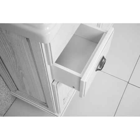 ЖЕРОНА 105 тумба-умывальник белое серебро БЕЗ раковины в Сочи и Адлере