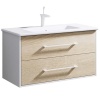 МАЙАМИ 60 Тумба подвесная, два ящика, c раковиной MALAGA 60 (Ш62хВ55хГ45)