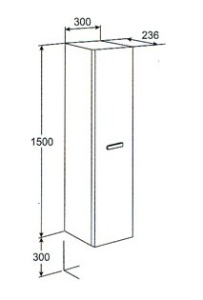 VICTORIA NORD шкаф-колонна подвесная, белый в Сочи и Адлере VICTORIA NORD шкаф-колонна подвесная, белый в Сочи и Адлере