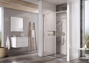 Душевая дверь Blix Slim BLSDP2-100 блестящий + транспарент в Сочи и Адлере Душевая дверь Blix Slim BLSDP2-100 блестящий + транспарент в Сочи и Адлере