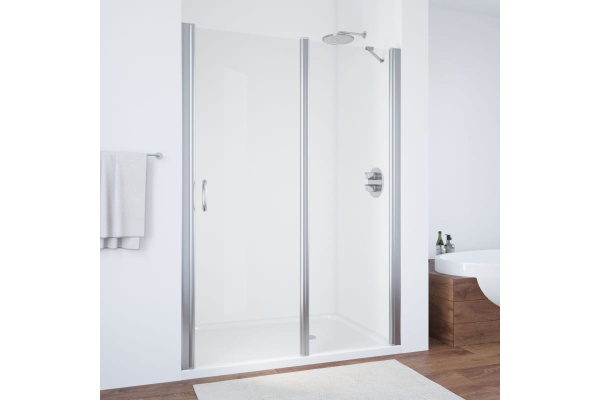 Дверь в душевой проем EP-F-1 130 08 01 профиль глянцевый хром стекло прозрачное