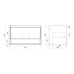 Scandy 80 тумба подвесная (Style 80 раковина приобретается дополнительно) в Сочи и Адлере