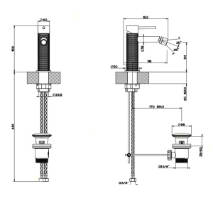 Gessi MECCANICA Смеситель для биде на одно отверстие, 239- Steel Brus hed в Сочи и Адлере Gessi MECCANICA Смеситель для биде на одно отверстие, 239- Steel Brus hed в Сочи и Адлере