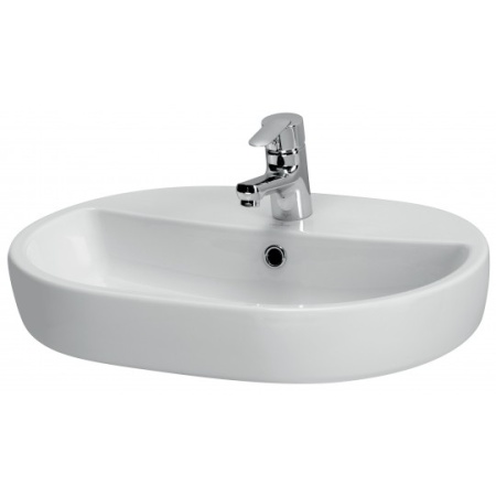 Раковина встраиваемая CASPIA 60 O 1 отв., овальная, белый, Сорт1
