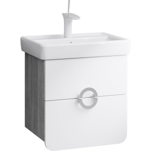 АЛИКАНТЕ 50 Тумба подвесная с ящиками дуб седой и с раковиной ТИГОДА 55 (Ш55хВ58хГ37) АЛИКАНТЕ 50 Тумба подвесная с ящиками дуб седой и с раковиной ТИГОДА 55 (Ш55хВ58хГ37)