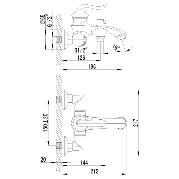 Смеситель Lemark Brava LM4712G для ванны в Сочи и Адлере Смеситель Lemark Brava LM4712G для ванны в Сочи и Адлере