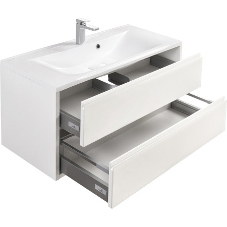 Римини 100 тумба-умывальник, белый глянец в Сочи и Адлере