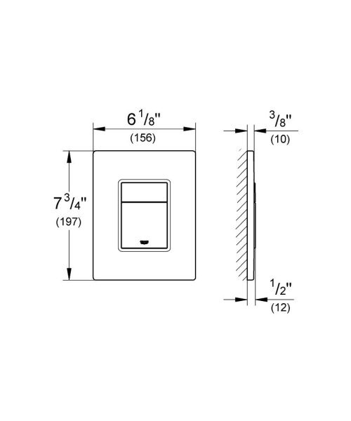 Накладная панель Skate Cosmopolitan 2 объема смыва  в Сочи и Адлере