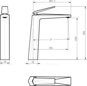 VENTURO Смеситель для умывальника высокий, цвет золото   в Сочи и Адлере VENTURO Смеситель для умывальника высокий, цвет золото   в Сочи и Адлере