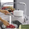 30270000 Смеситель для кухни GROHE Essence+ с высоким изливом и выдвижной лейкой, хром в Сочи и Адлере